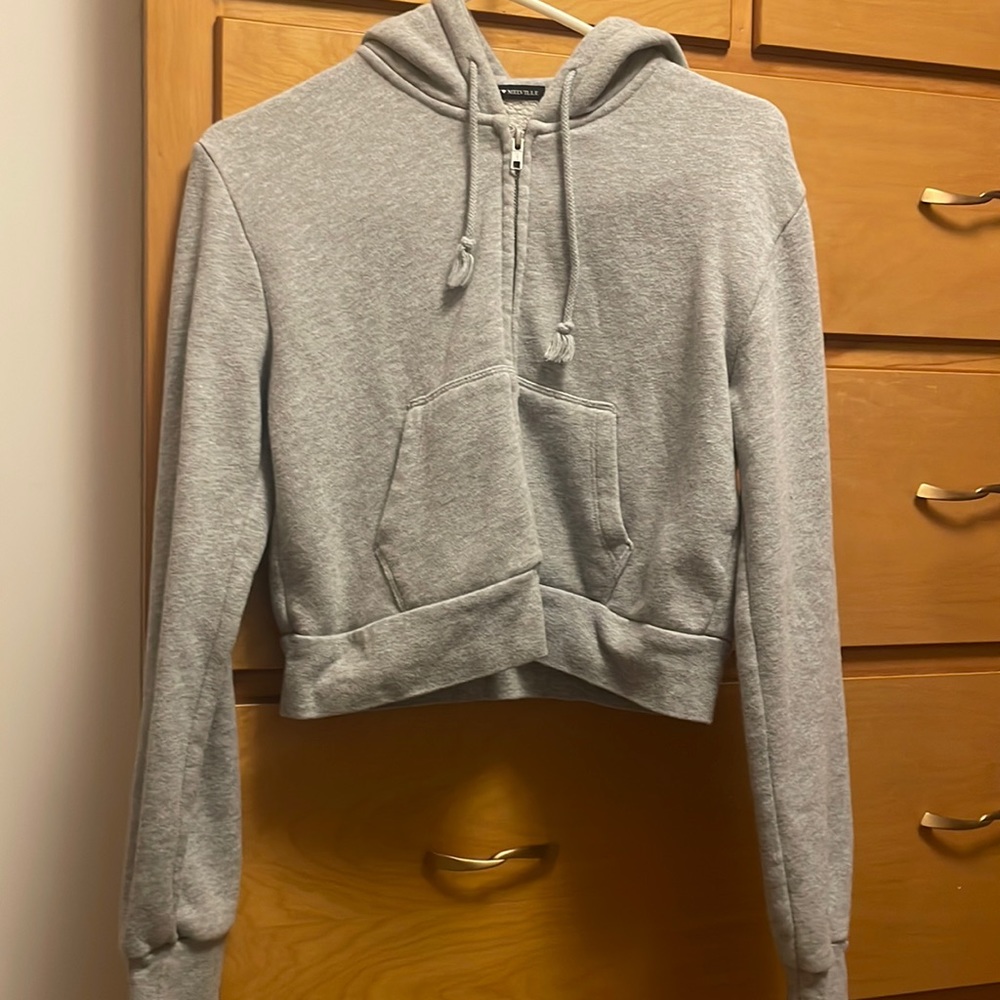 Gray Brandy Melville zip up